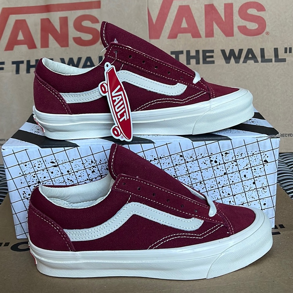 Vans Og Style 36 Lx Suede/Canvas Pomegranate/Classic White WMNS